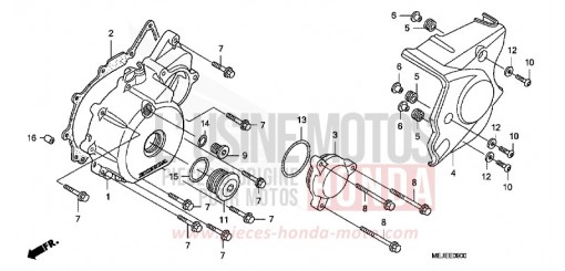 KURBELGEHAEUSEDECKEL, L. CB1300SA7 de 2007